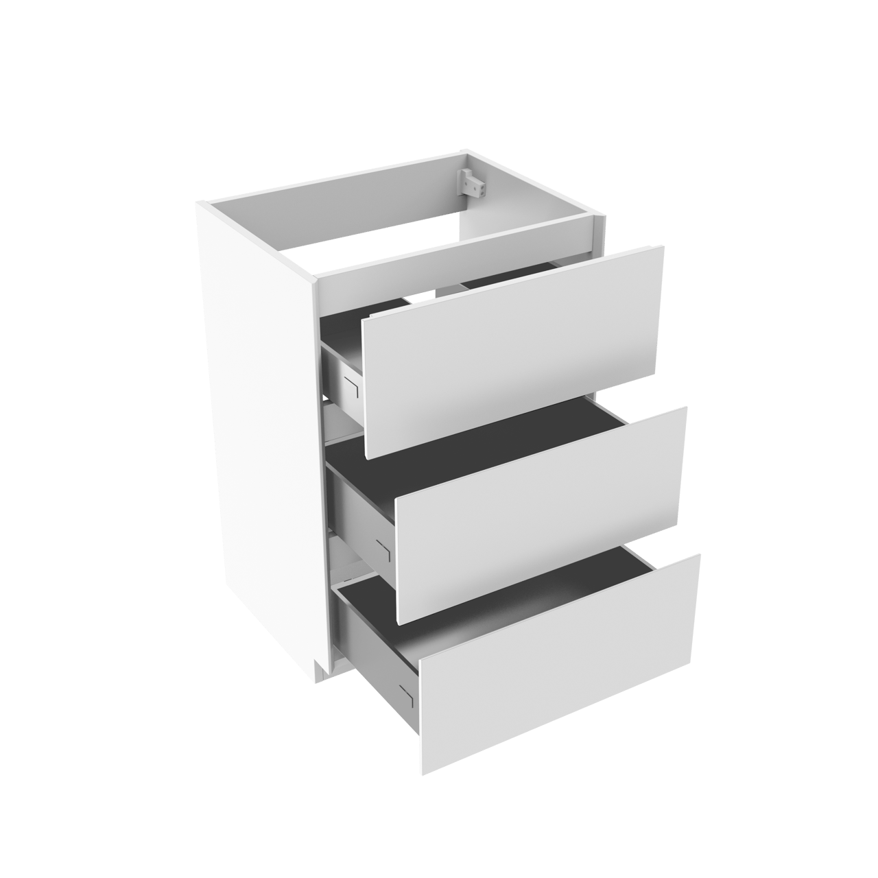Storke Edge staande wastafelonderkast 60 x 46 cm glanzend wit 3 lades