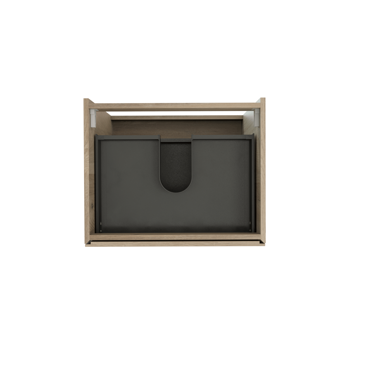 Storke Edge meuble sous-lavabo a poser 65 x 52 cm chêne brut 3 tiroirs