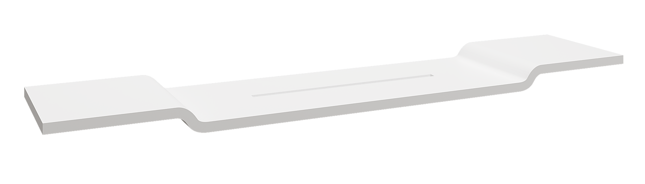 Balmani Rila Wannenbrett Solid Surface weiß matt 90 x 19 x 2 cm