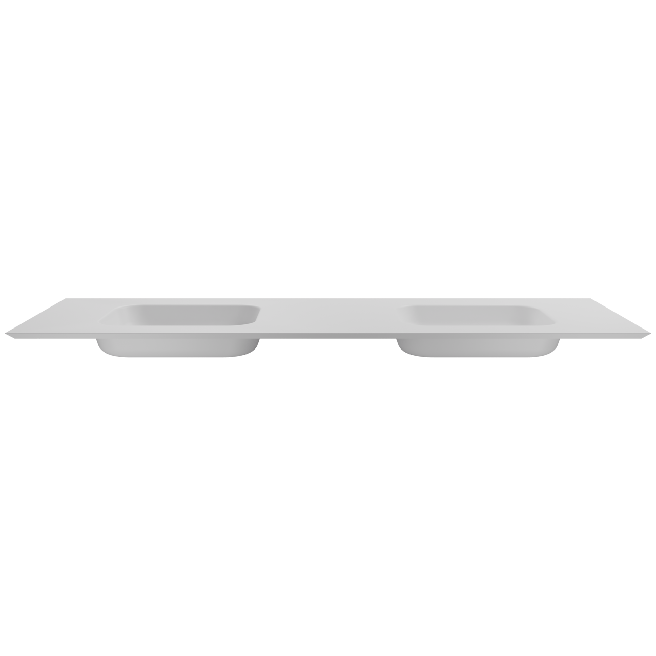 Balmani Eclips Doppelwaschtisch matt weiße Solid Surface 180 x 55 cm