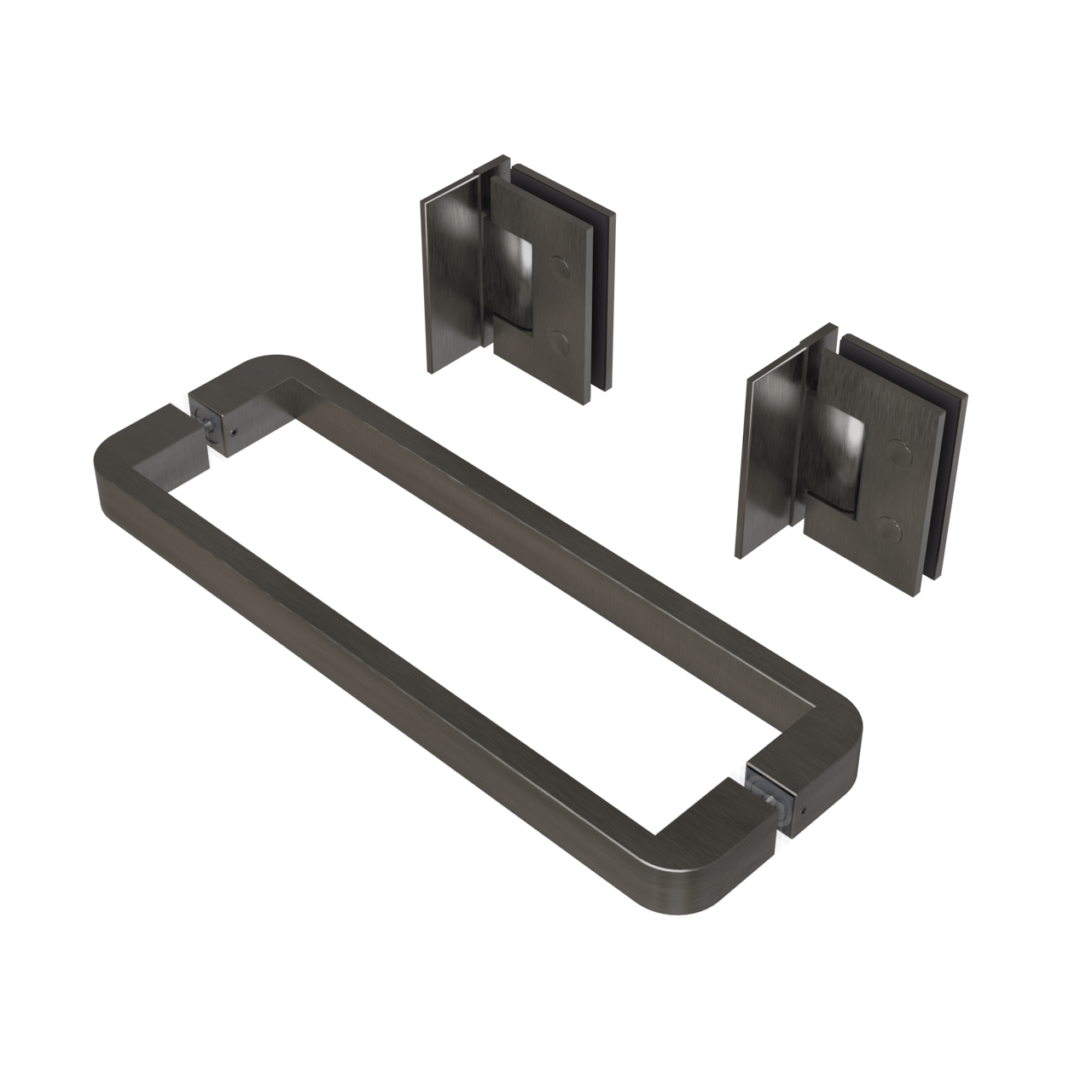 Balmani Modular douchedeur scharnieren en greep brushed gunmetal