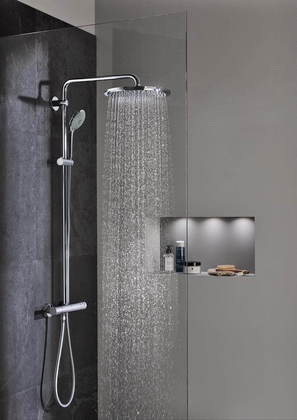 Grohe Euphoria System 310 regendoucheset thermostatische kraan glanzend chroom