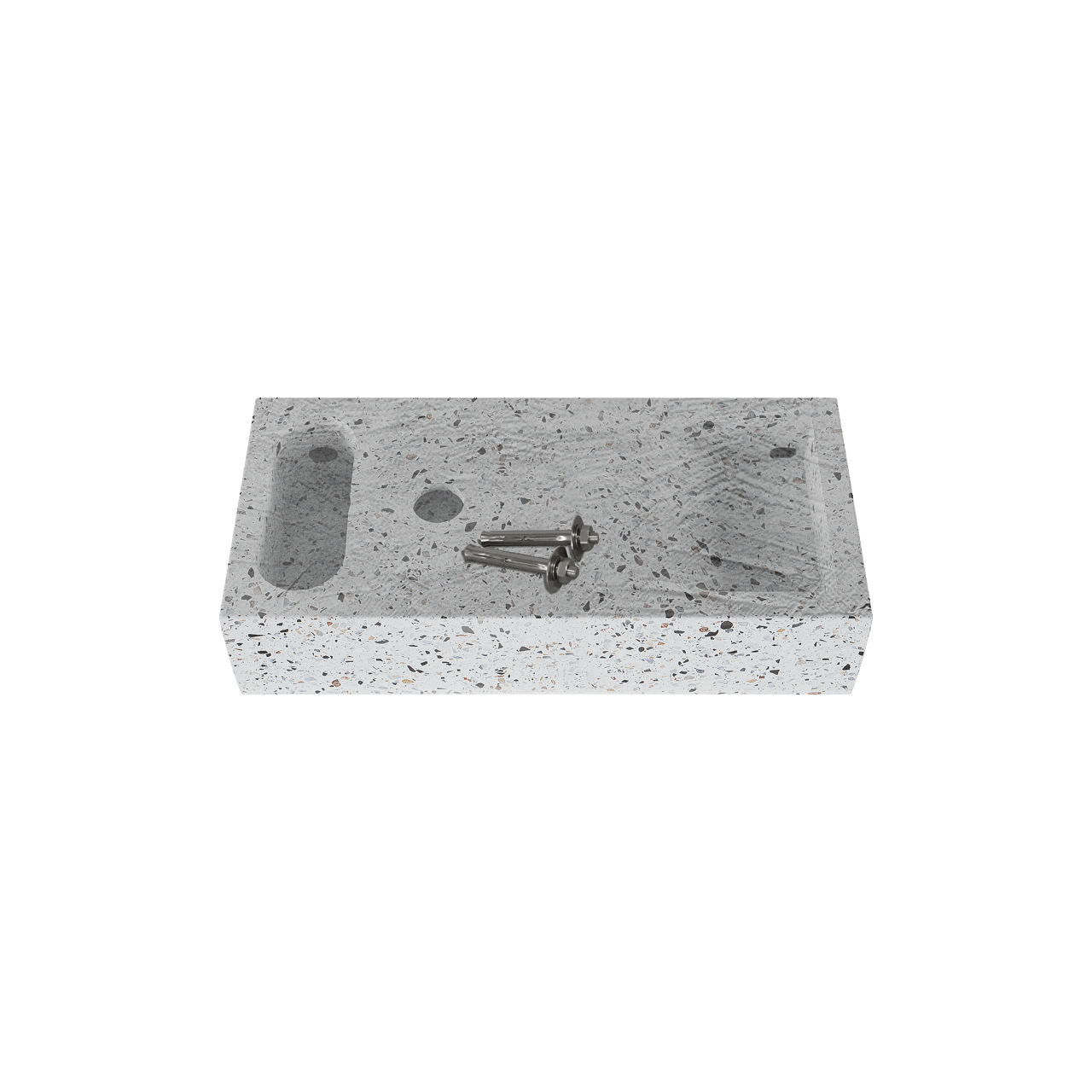 Balmani Mood lave-mains 45 x 20 cm Bianco Nero Terrazzo