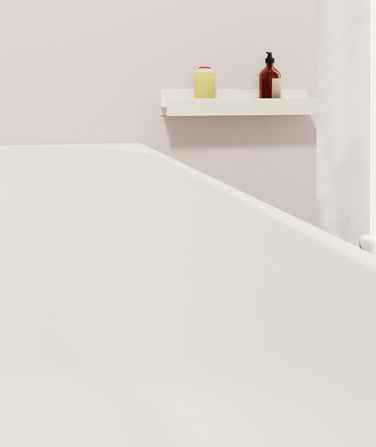 Luca Varess Laguna baignoire d'angle droite duo 170 x 85 cm acrylique blanc mat