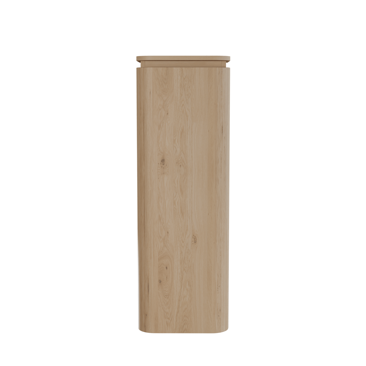 Balmani Moon Badhochschrank: Hängend, links, Eiche Natur, 44 x 32 x 130 cm