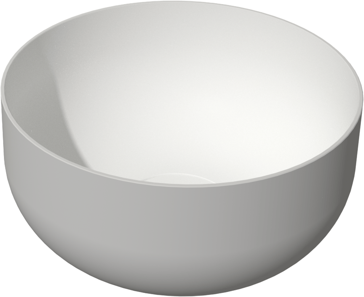 Balmani Bowl Aufsatzwaschbecken: Solid Surface, matt, rund, Ø 24 cm