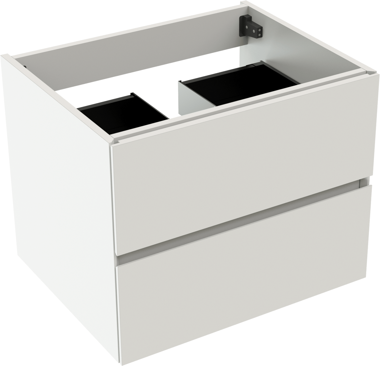 Storke Edge meuble sous-lavabo suspendu 65 x 52 cm blanc mat 2 tiroirs