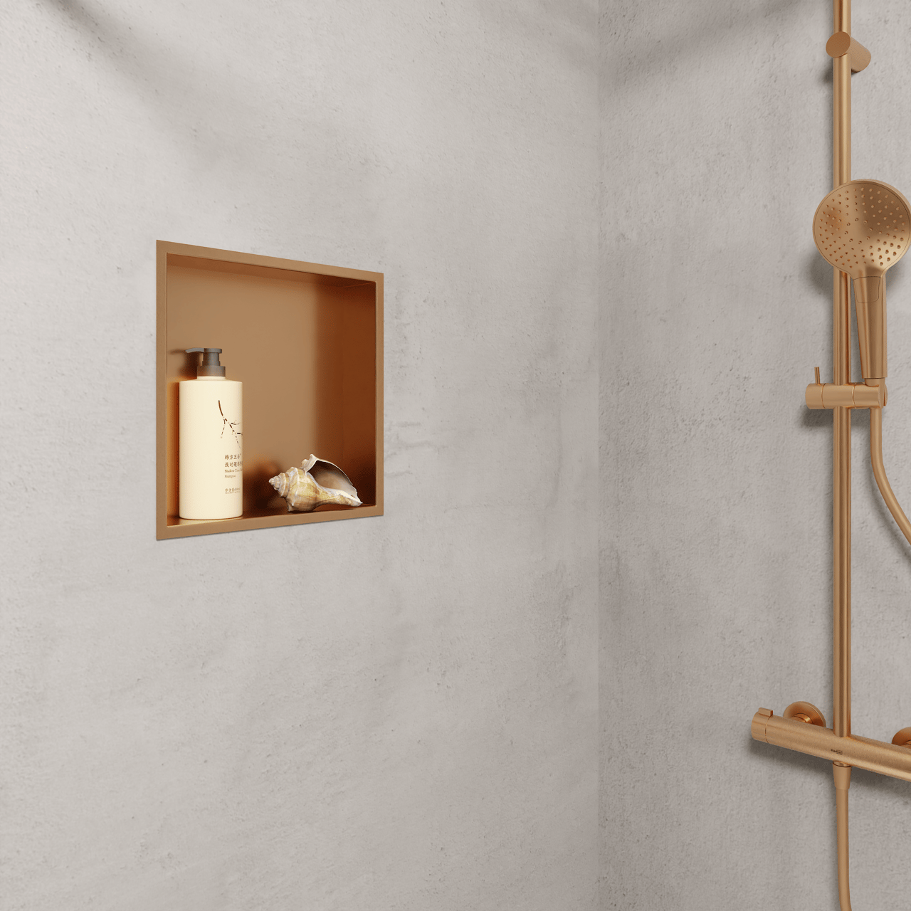 Blaufoss Box inbouwnis, 30 x 30 cm, Brushed Rosegold