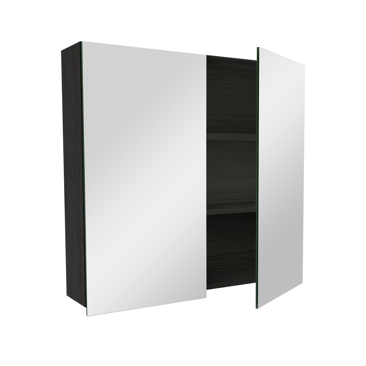 Balmani Lucida spiegelkast 75 x 72 cm zwarte eik