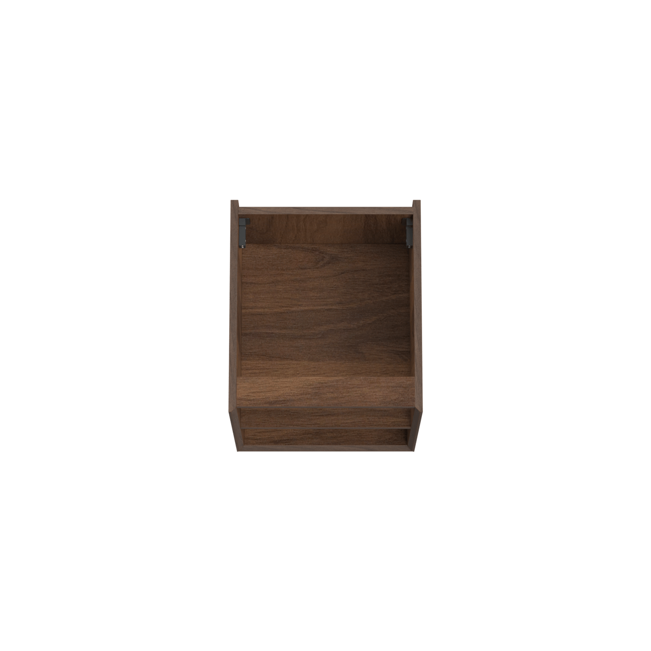 Storke Edge hängender Waschbeckenunterschrank: 45 x 52 cm, Nussbaum, mit 2 offenen Nischen
