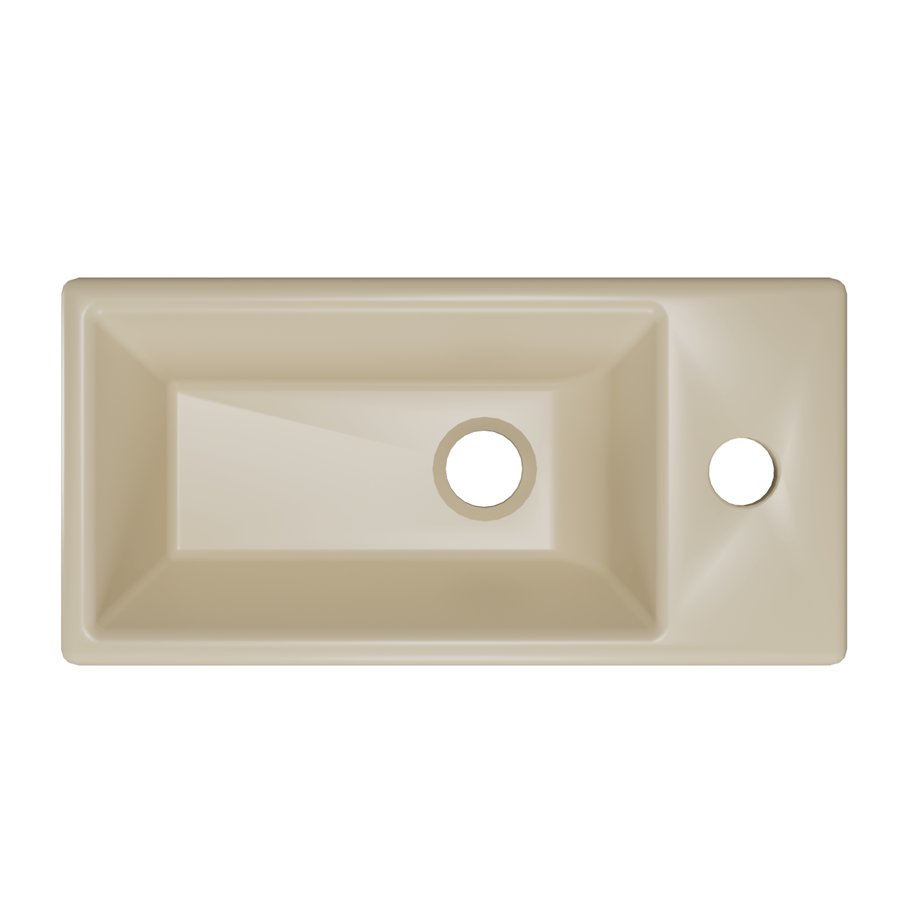 Luca Varess Cubic midi Lave-mains Pergamon mat droite 40,5x20cm