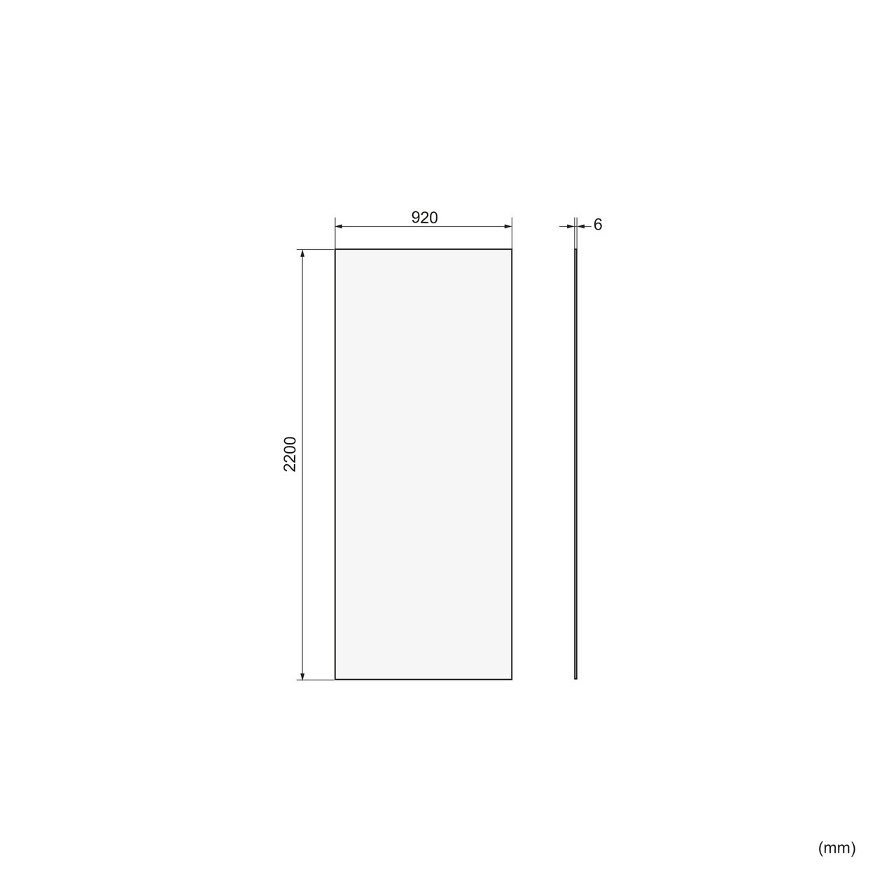 Balmani Piatto Duschrückwand: 90 x 220 cm, Solid Surface, Weiß matt