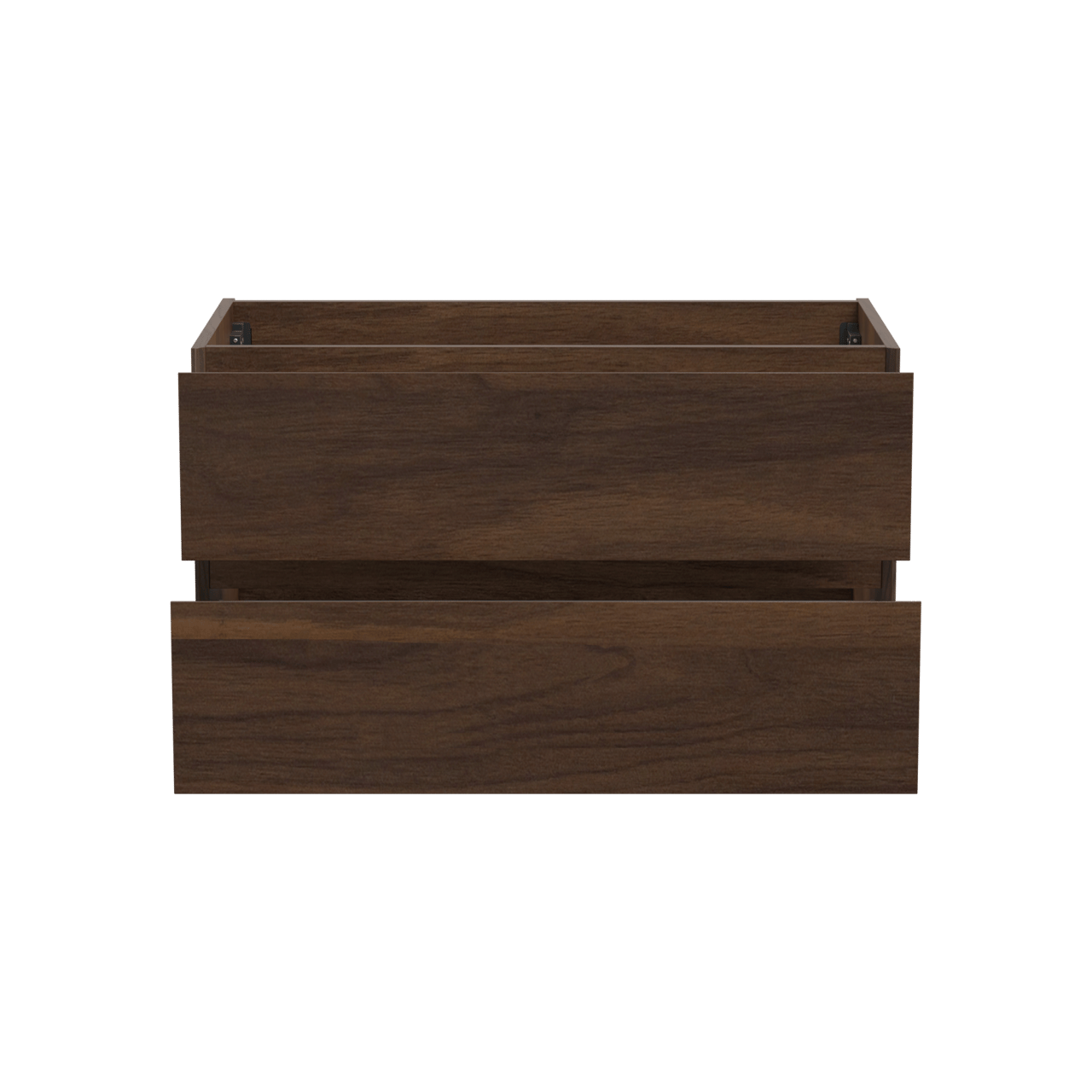 Storke Edge zwevende wastafelonderkast 95 x 52 cm notelaar 2 lades