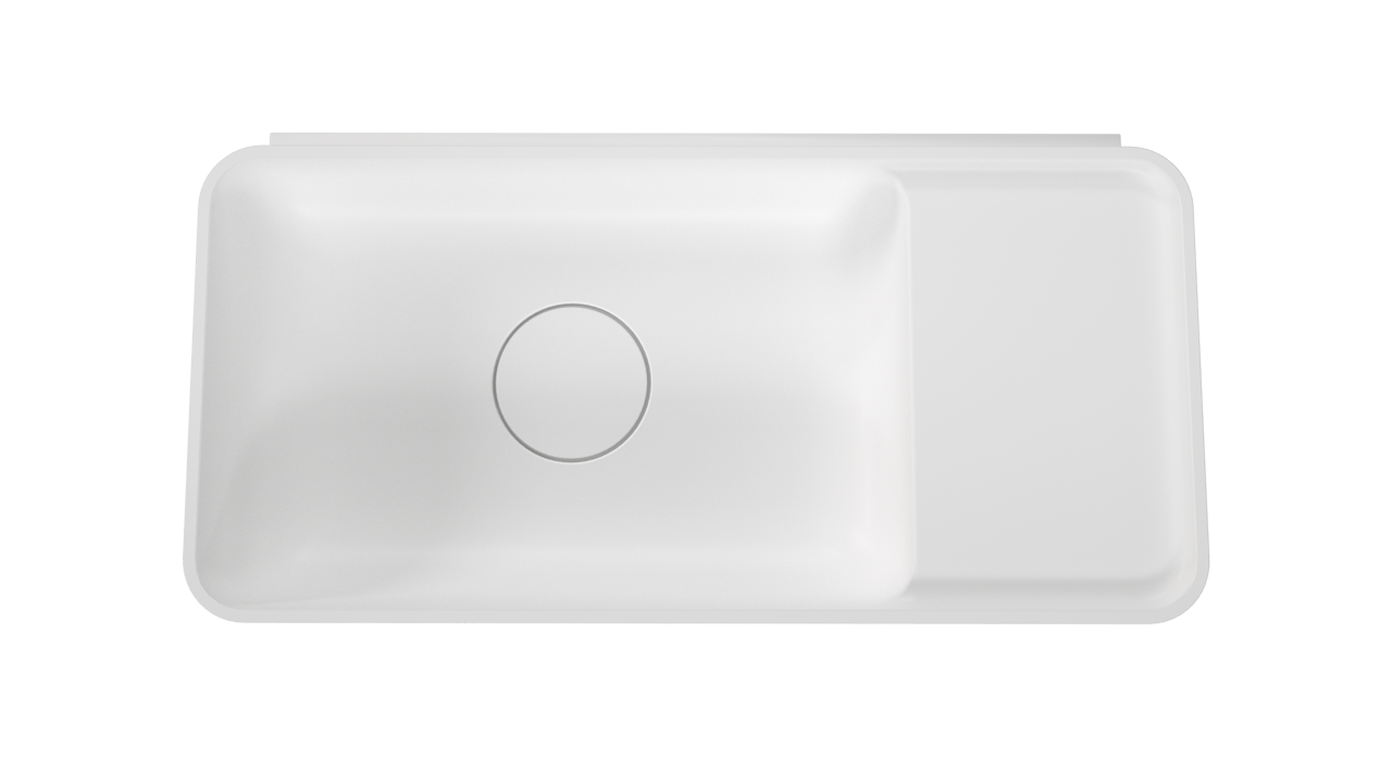 Balmani Fara lave-mains 45 x 22 cm Mat Wit Solid Surface