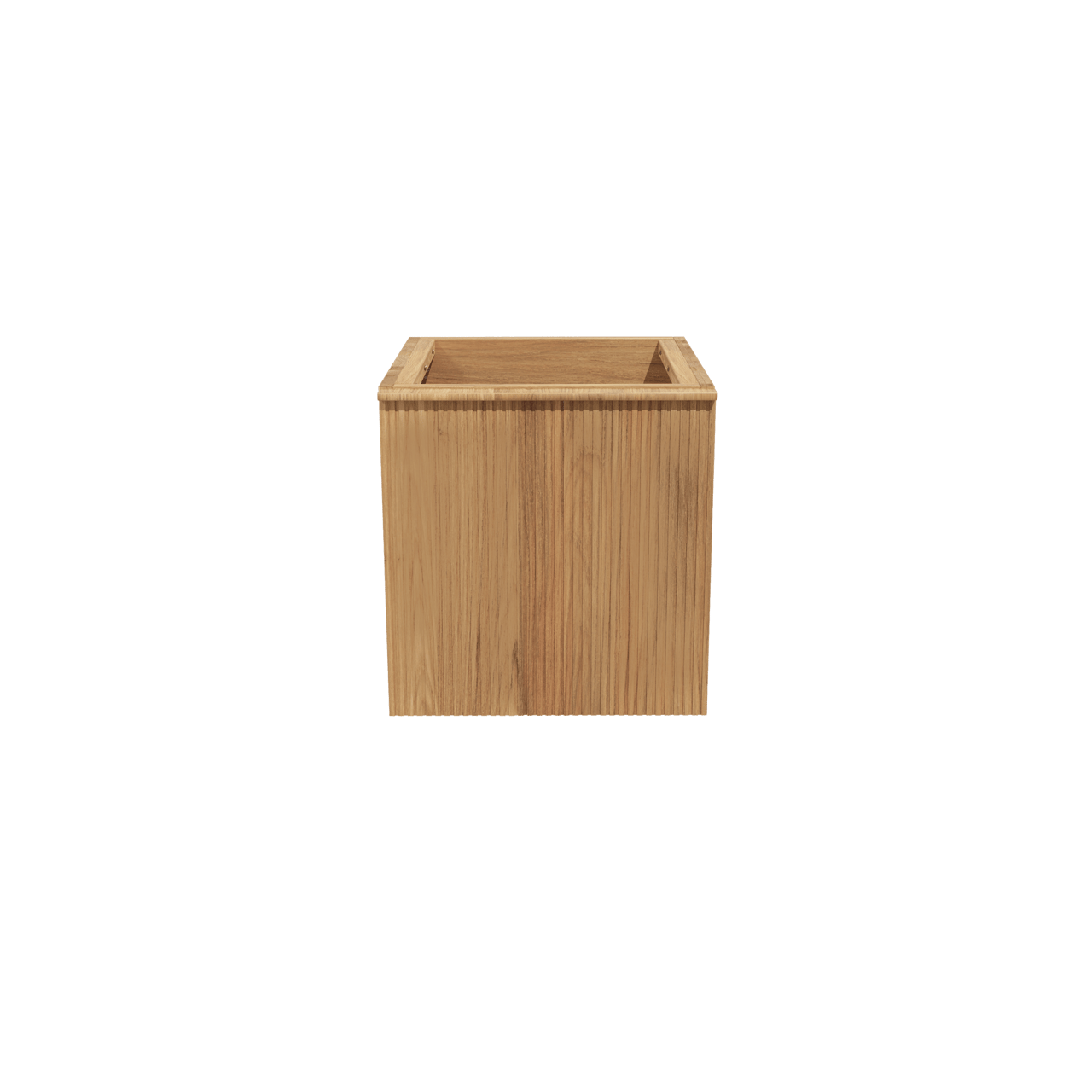 Balmani Forma zwevende wastafelonderkast 45 x 55 cm teak 2 lades vert. sym. groef