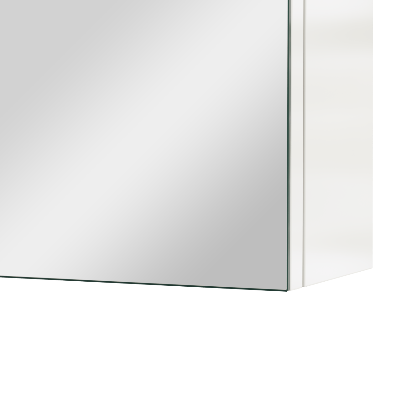 Linie Montro Spiegelschrank Bad: 60 x 75 cm, Weiß matt