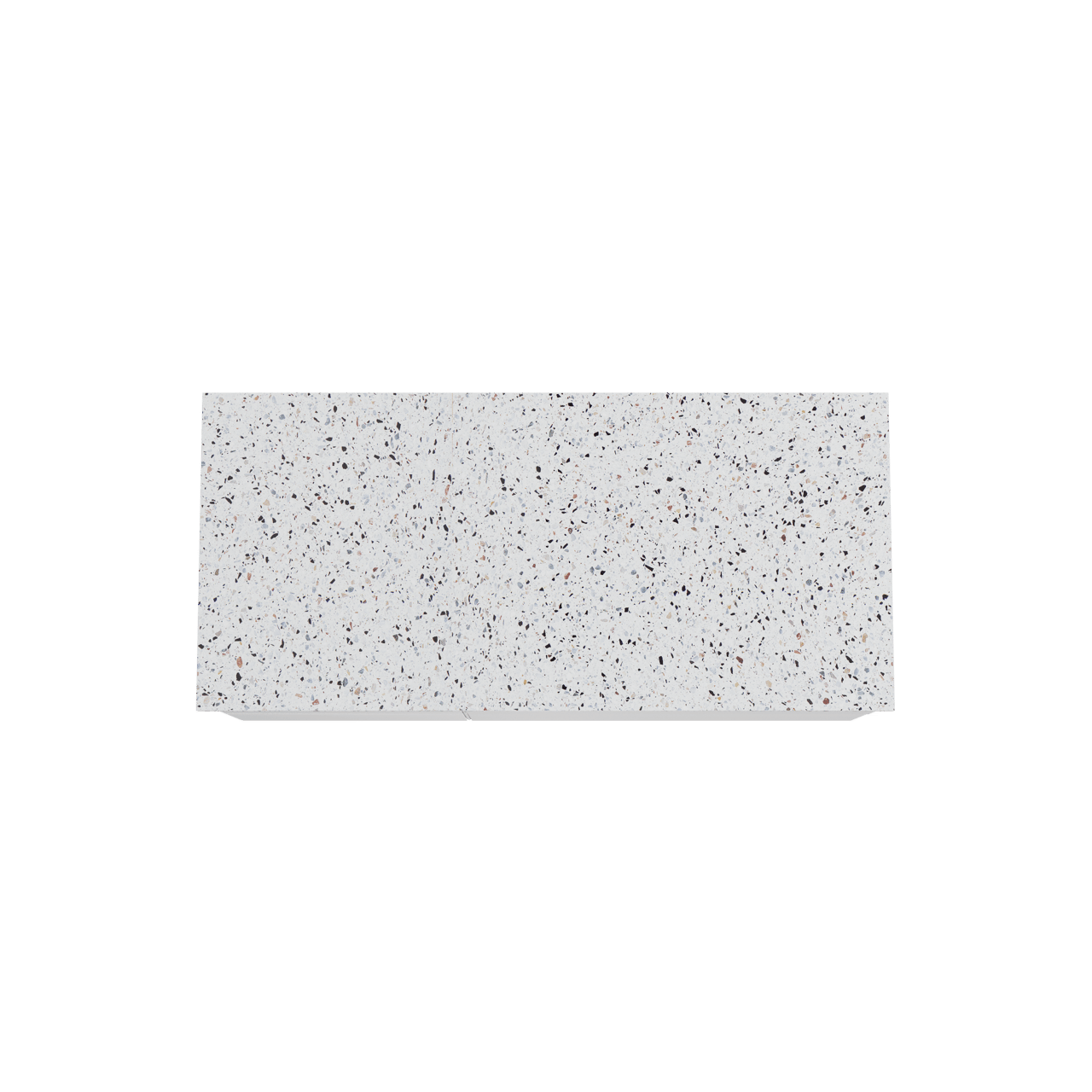 Balmani Mitra meuble salle de bains suspendu 120 x 55 cm blanc mat avec Stretto tablette simple ou double en blanc/noir mat terrazzo