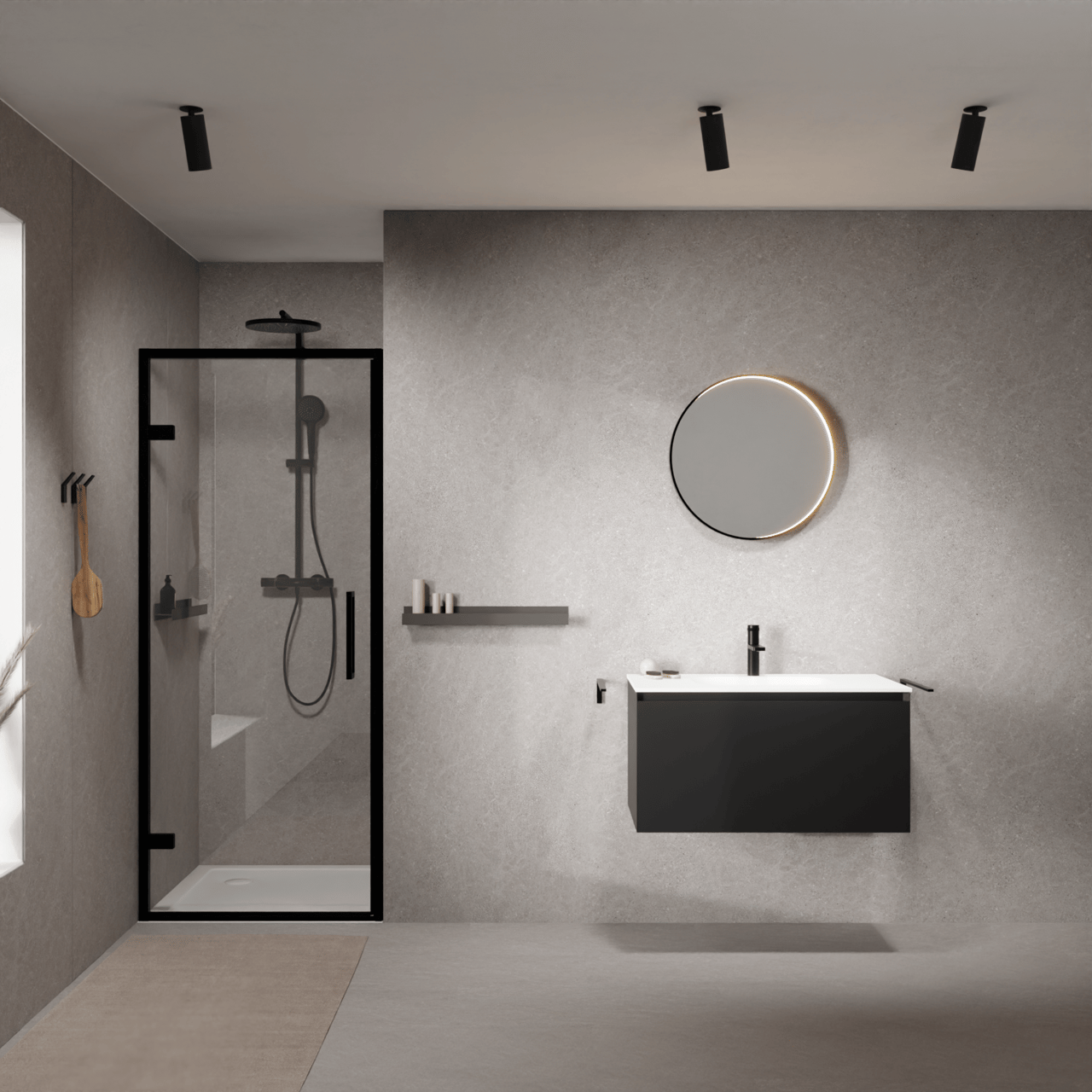 Florris Stockholm SPC-Wandpaneele, 2 Stück, 120 x 260 cm, Pearl Grey