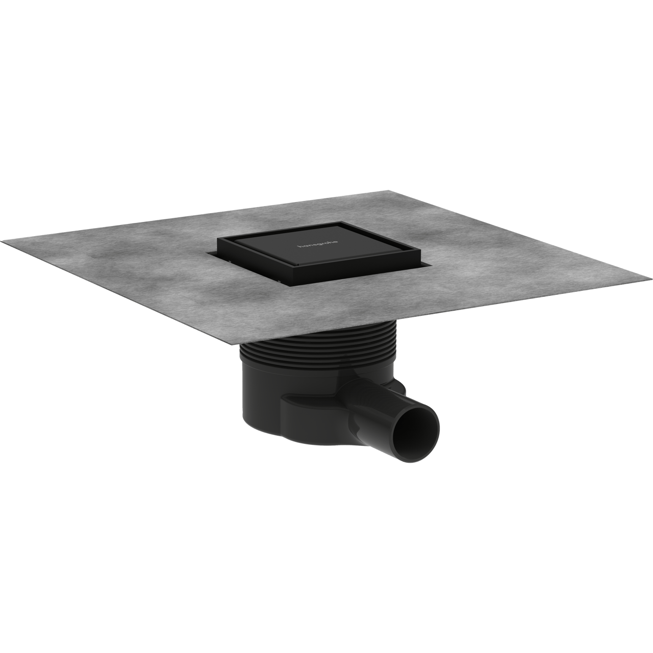Hansgrohe RainDrain Brillance douchegoot 10cm Mat Zwart