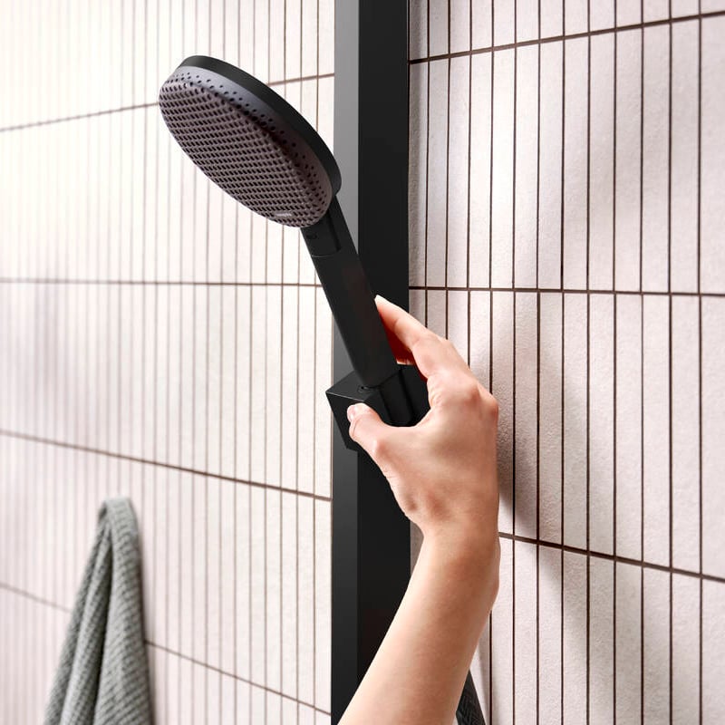 Hansgrohe Raindance Alive Q Showerpipe regendoucheset 210/340 2jets, Ecosmart met Showerselect Comfort Mat Zwart