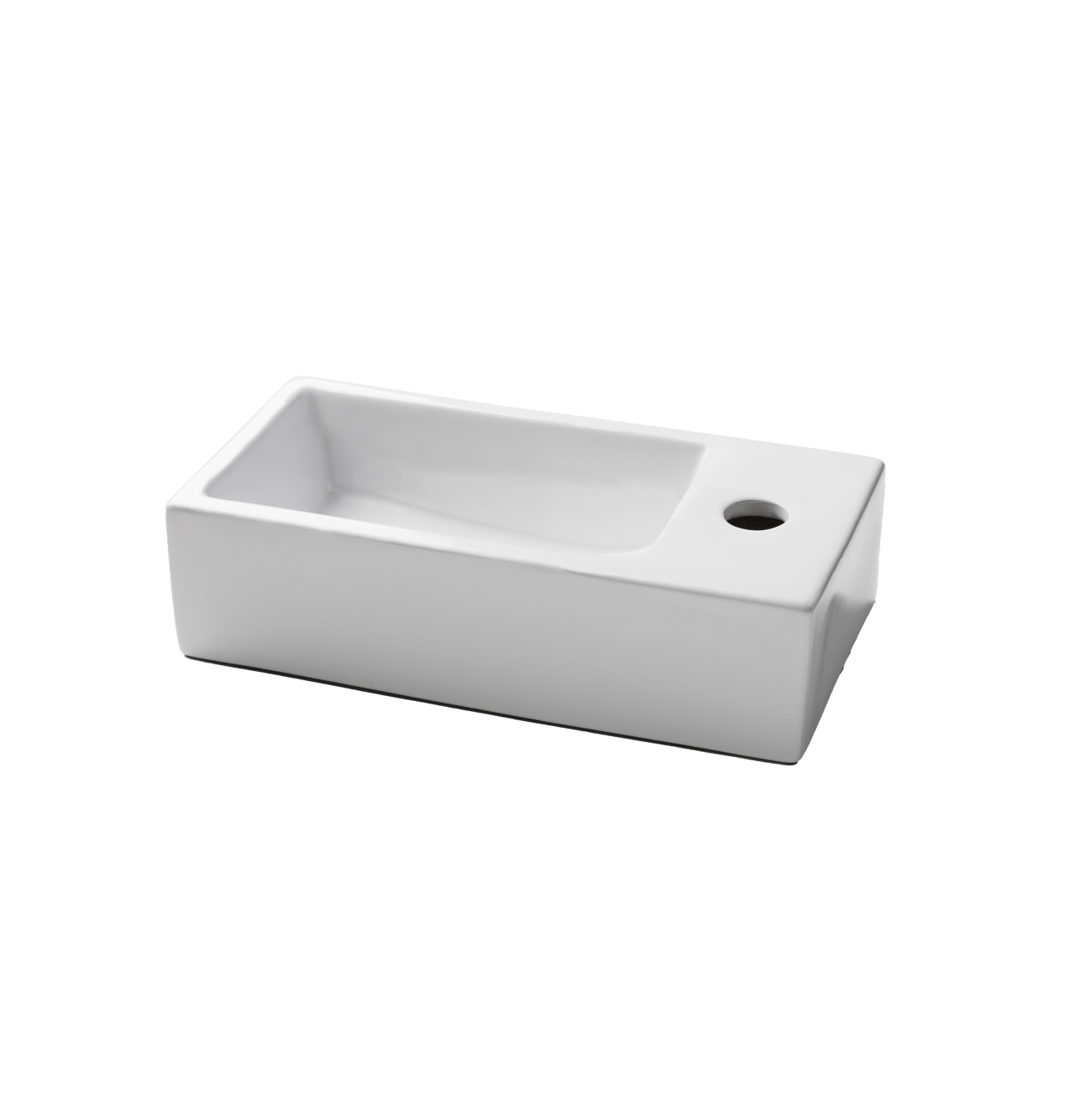 Luca Varess Cubic fonteintje 36,5 x 18 cm mat witte porselein