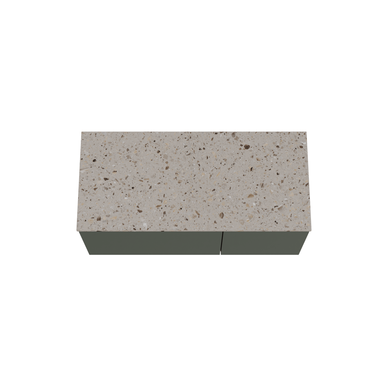 Balmani Sfera by Lucida zwevend badmeubel 120 x 55 cm forest met Stretto enkel of dubbel wastafelblad in terrazzo greige terrazzo