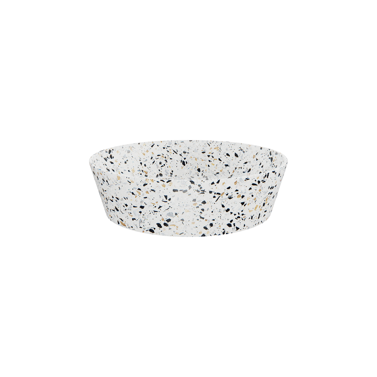 Balmani Still vasque à poser blanc/noir terrazzo mat rond Ø 38 cm