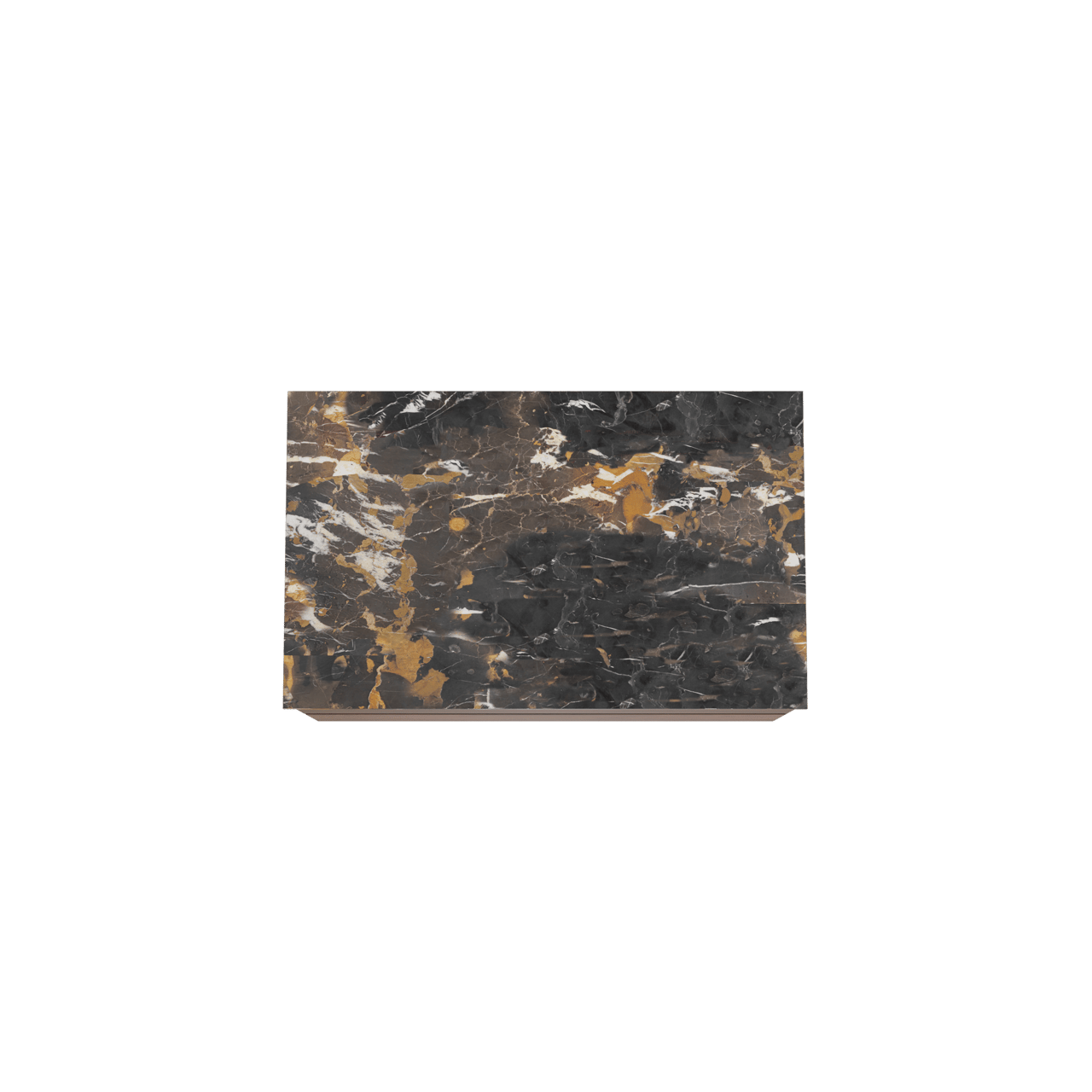 Balmani Mitra meuble salle de bains suspendu 90 x 55 cm noyer avec Stretto tablette simple en marbre portoro gold
