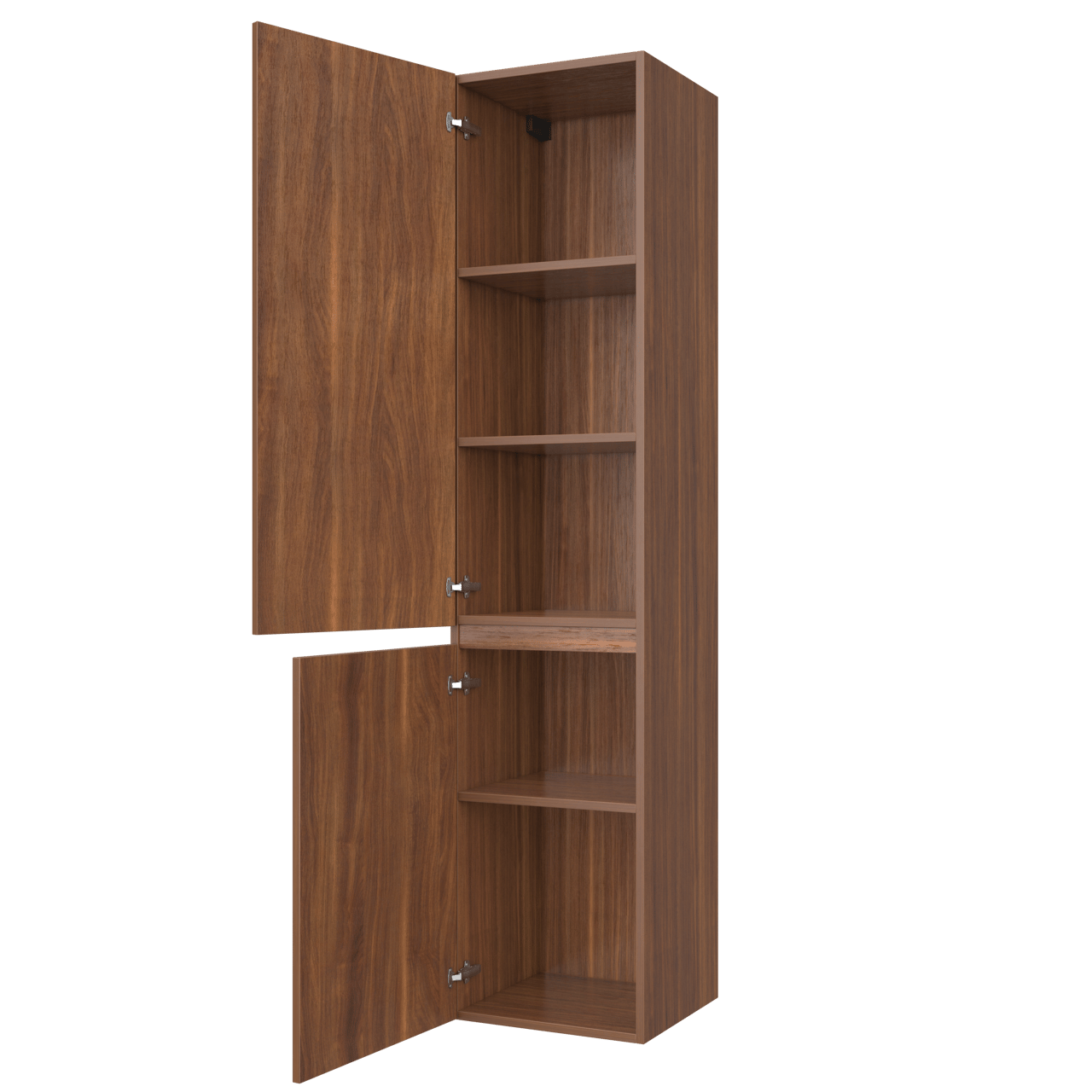 Balmani Lucida Badhochschrank: Stehend, links, Amerikanischer Nussbaum, 45 x 35 x 195 cm