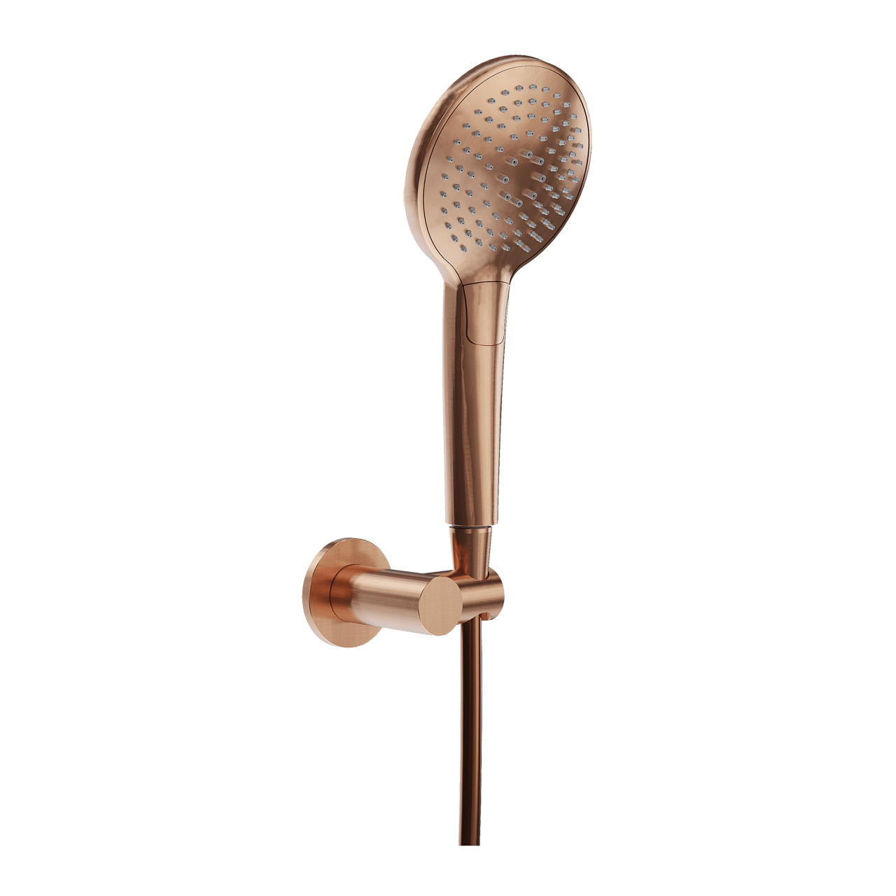 Blaufoss Round Handbrause-Set: 3jet, Brushed Rosegold