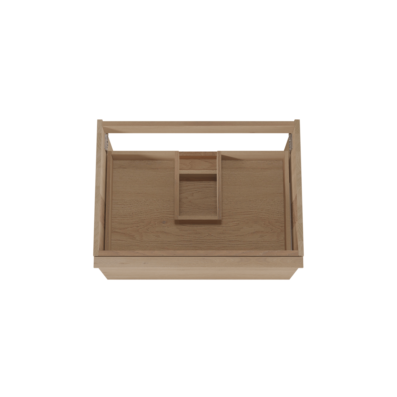 Balmani Forma zwevende wastafelonderkast 75 x 55 cm naturel eiken 2 lades horiz. sym. groef