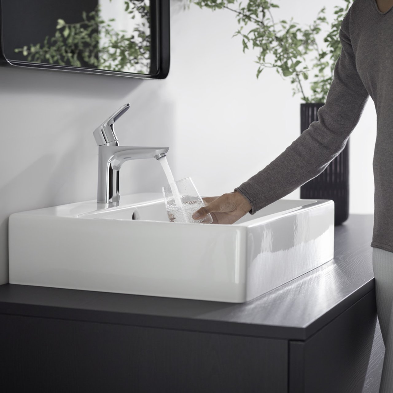 Hansgrohe Focus 100 Coolstart Waschbecken Armatur: Chrom glänzend