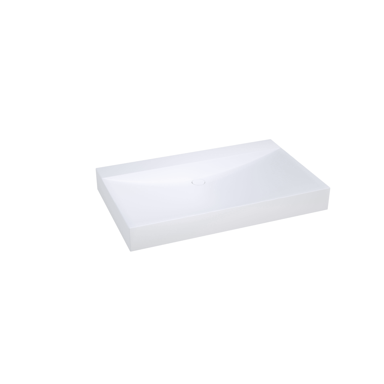 Balmani Wave enkele wastafel matte Solid Surface 90 x 55 cm