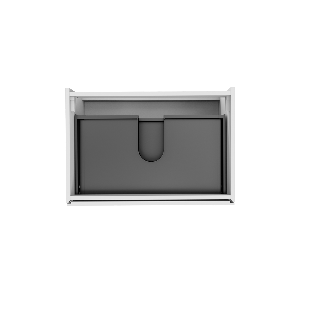 Storke Edge zwevende wastafelonderkast 75 x 52 cm Glanzend Wit 2 lades