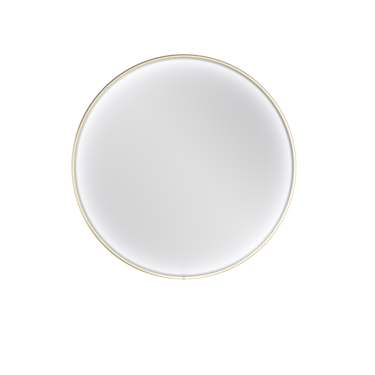 Balmani Secret rund Brushed Champagne Gold Badezimmerspiegel Ø 80 cm mit Spiegelbeleuchtung und Anti-Beschlag Spiegelheizung