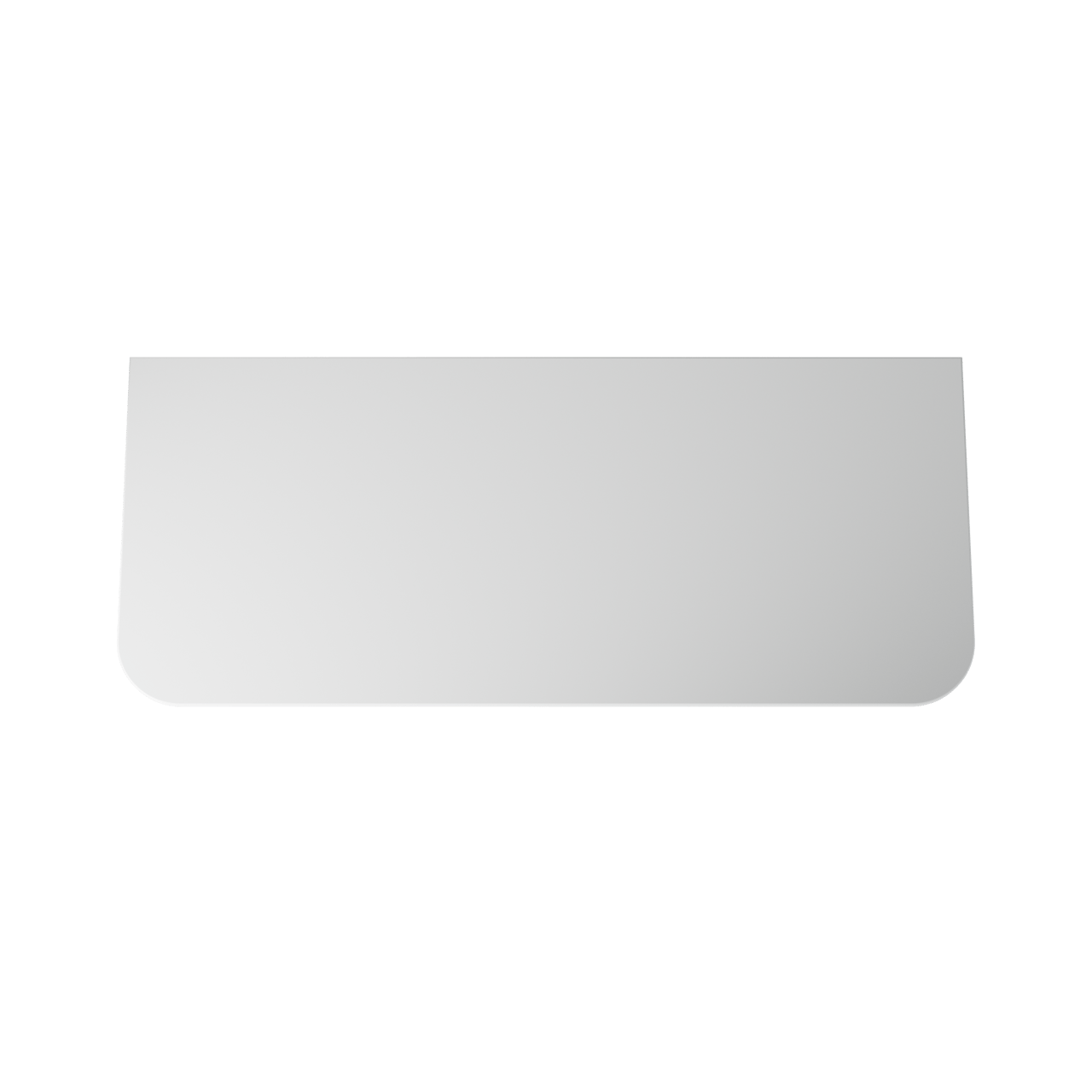 Balmani Moon tablette simple ou double Solid Surface blanc mat 130 x 55 cm