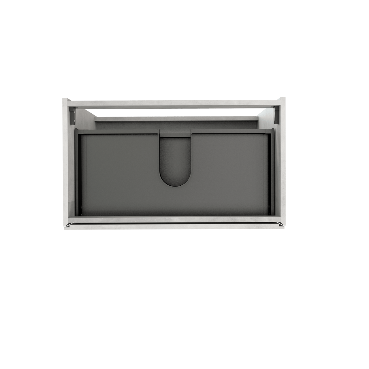 Storke Edge stehender Bad-Unterschrank, 80 x 46 cm, Beton silbergrau, 3 Schubladen