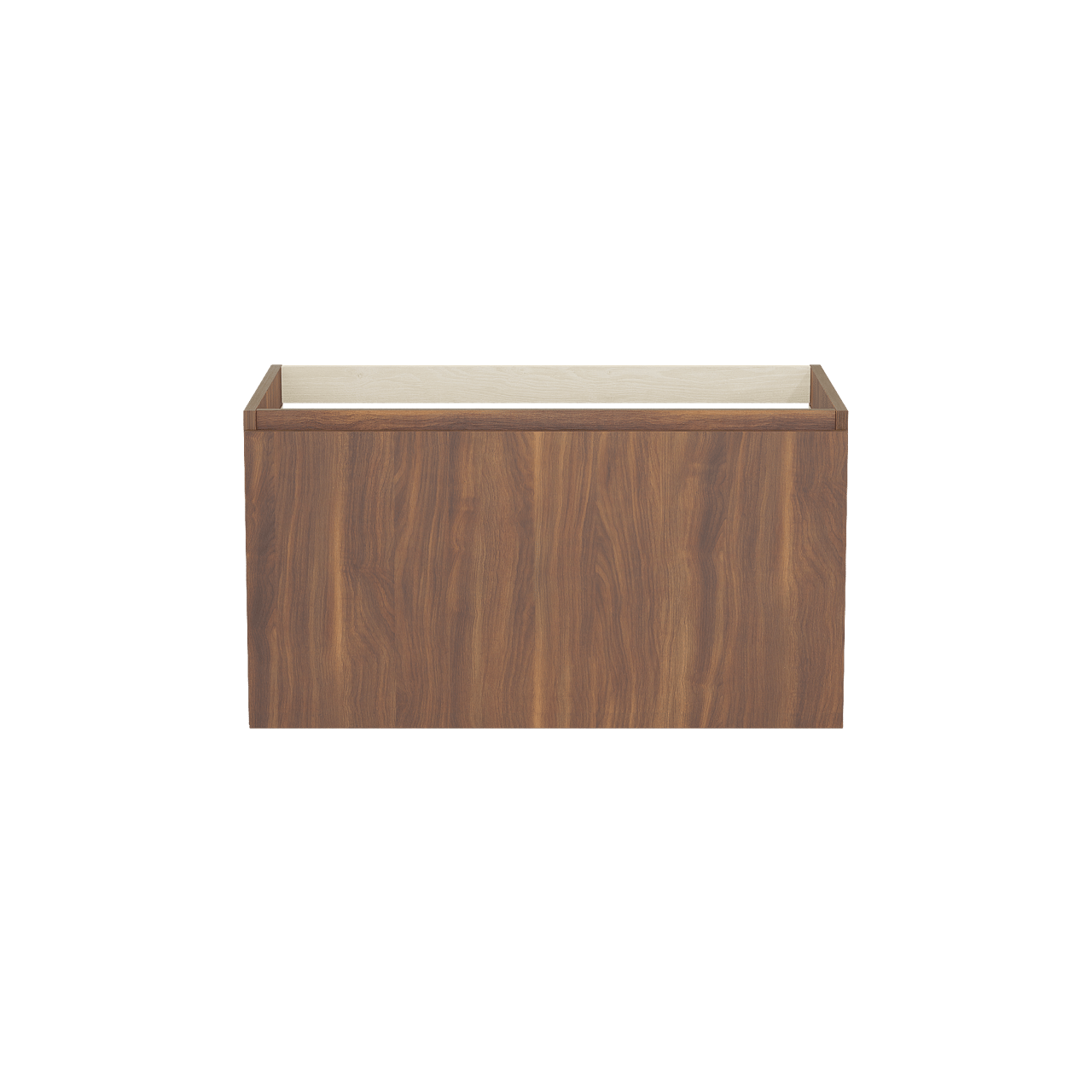 Balmani Sfera by Lucida hängender Waschbeckenunterschrank: 90 x 55 cm, Amerikanischer Nussbaum, 2 Schubladen