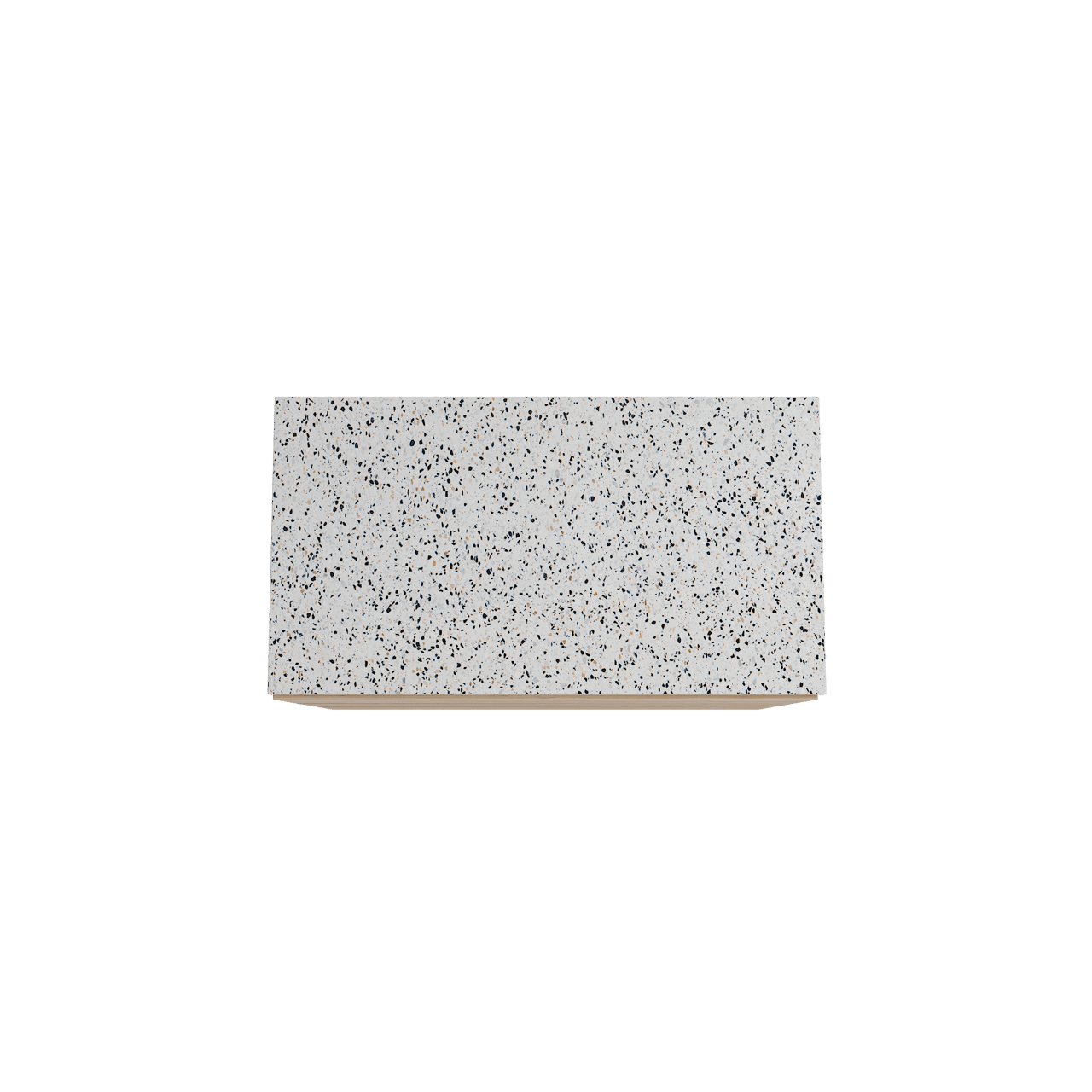 Storke Edge staand badkamermeubel 95 x 52 cm ruwe eik met Tavola enkel tablet in mat wit/zwart terrazzo