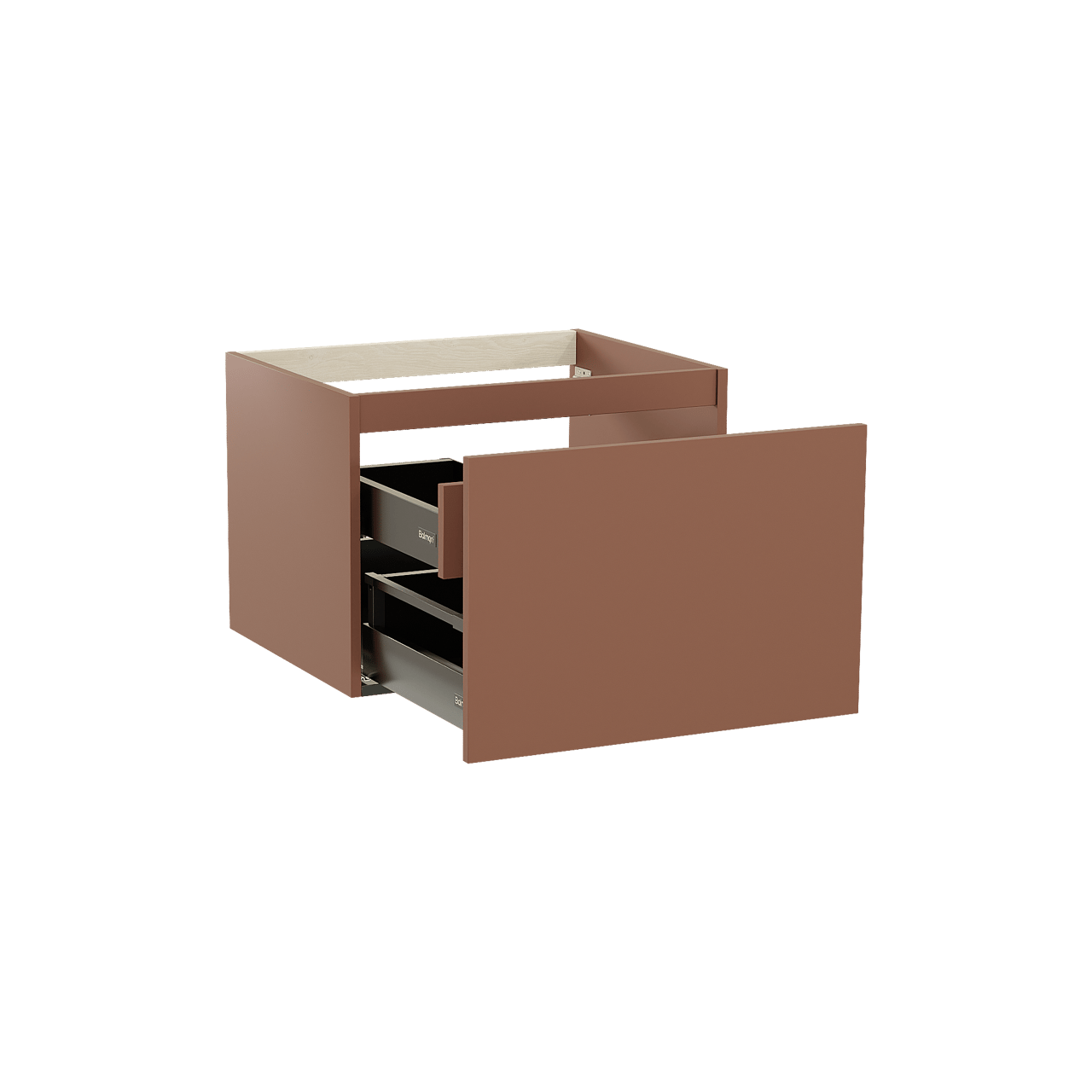 Balmani Sfera by Lucida meuble sous-lavabo suspendu 67,5 x 55 cm Cotto 2 tiroirs