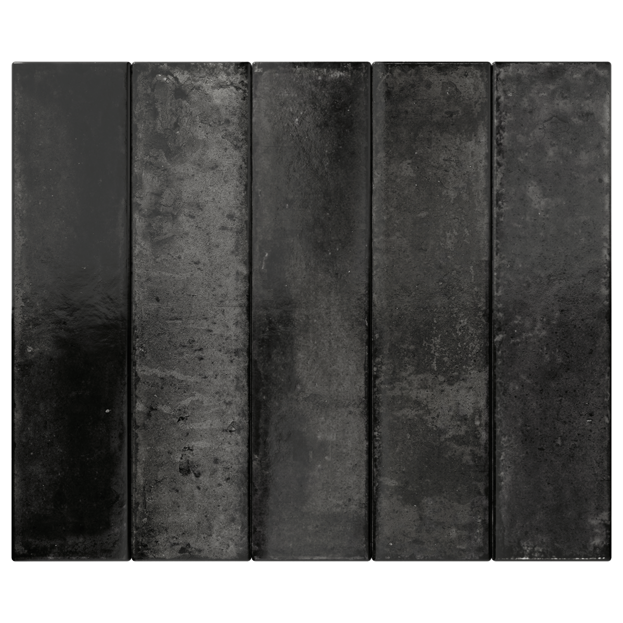 Carruzo Volcan keramische wandtegels 32 stuks 6x25cm Grafito