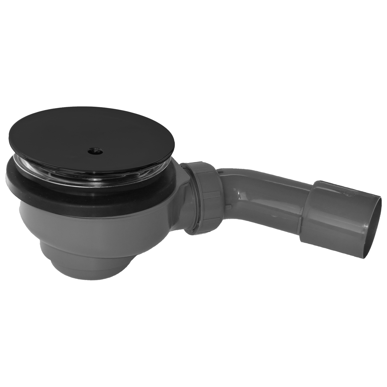 Santeg Unishower Duschwannenablauf Ø90mm, schwarz matt