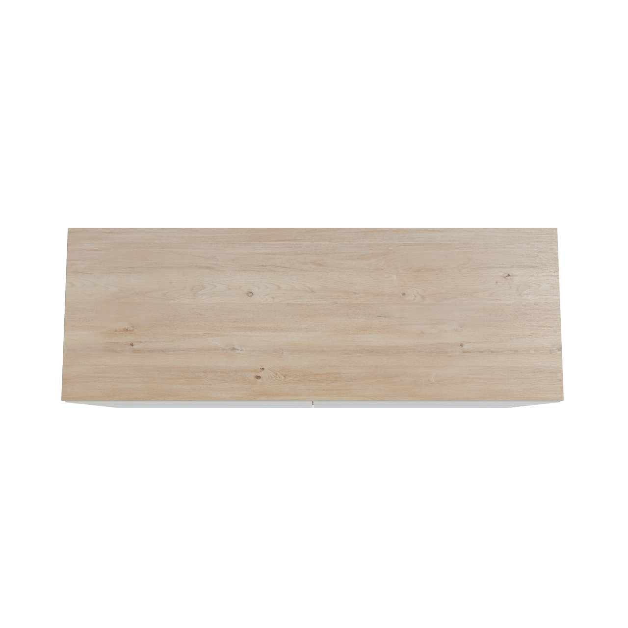 Storke Edge meuble salle de bains à poser 150 x 52 cm blanc mat avec Panton tablette simple ou double en mélaminé chêne brut