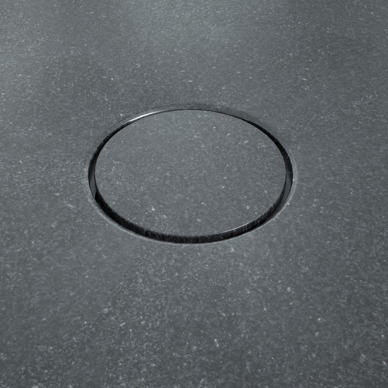 Balmani Thanos Duschwanne: 160 x 90 cm, Granit, Schwarz poliert