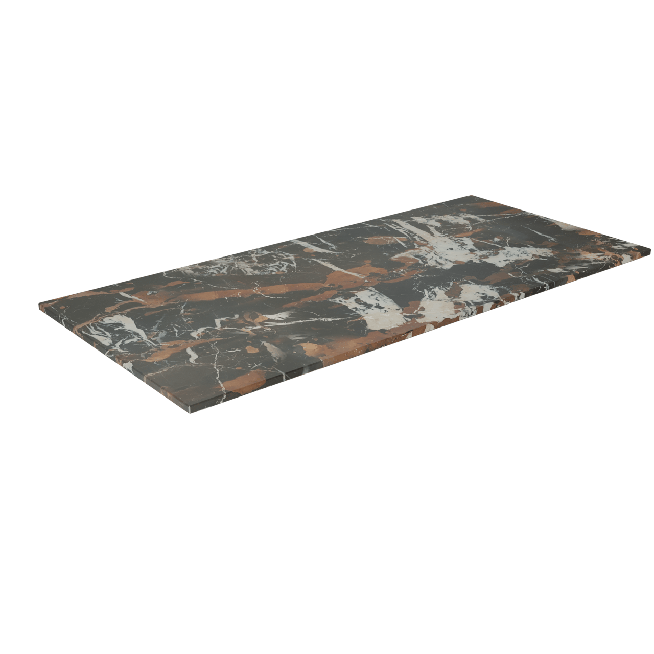 Balmani Stretto Einzel- oder Doppel Waschtischplatte, Portoro Marmor gold, 120 x 55 cm