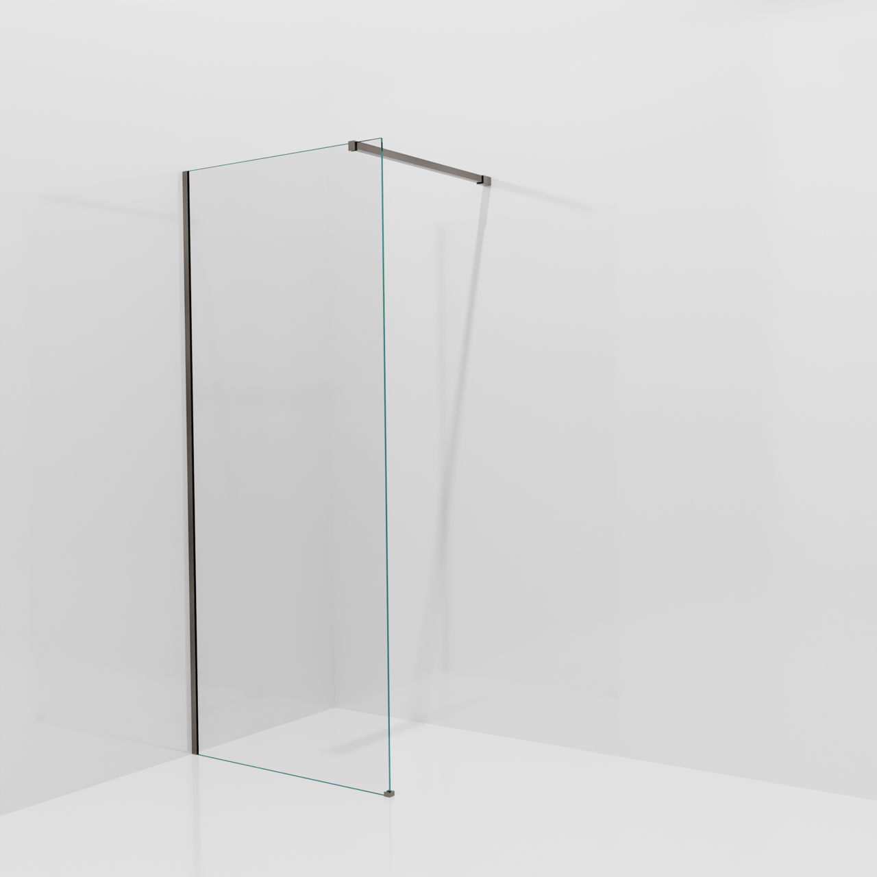Balmani Modular Walk-In Dusche: 90 x 200 cm, Klarglas, Profil Brushed GunMetal