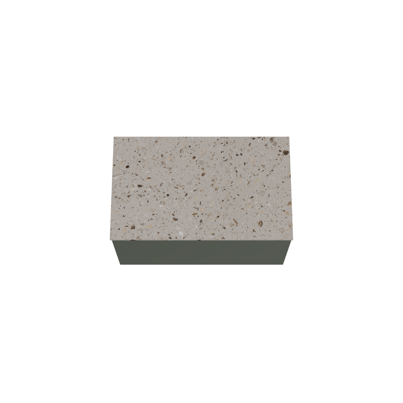 Balmani Sfera by Lucida meuble salle de bains suspendu 90 x 55 cm forest avec Stretto tablette simple en terrazzo greige terrazzo
