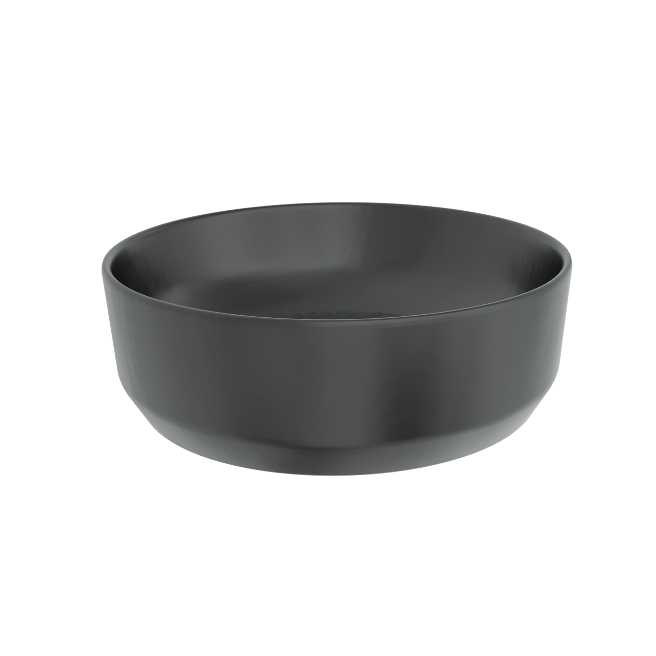 Luca Varess Perla Aufsatzwaschbecken: Schwarz Matte Keramik, rund, Ø 34 cm