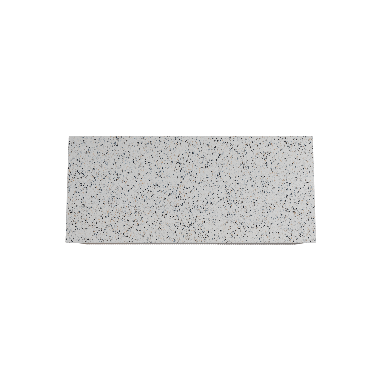 Storke Ribs meuble salle de bains suspendu 120 x 52 cm noyer avec Tavola tablette simple ou double en blanc/noir mat terrazzo, Nervure droite symétrique verticale