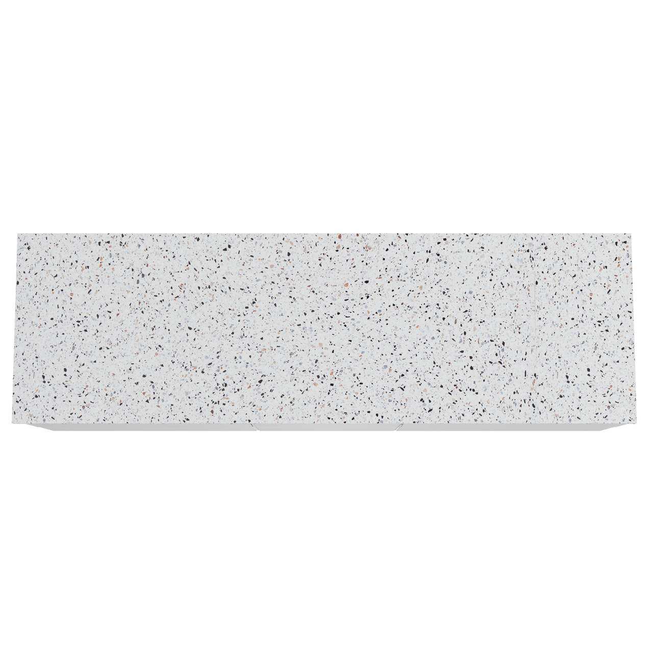 Balmani Mitra meuble salle de bains suspendu 180 x 55 cm blanc mat avec Stretto tablette simple ou double en blanc/noir mat terrazzo